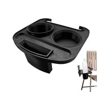 Générique Chair Tray, Clip-on Table Attachment with Mobile Device Slot, No-Drill Organizer Accessory to Lounger Furniture, Ideal for Outdoor Beach, Poolside, Fishing, Picnic, Travel Use