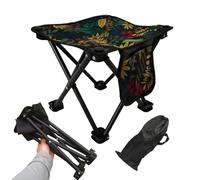 Générique Chairs Outside, Outdoor Chairs Folding Camping Accessories, Mountaineering Sports, Heavy Duty Stool with Storage Bag, Comfortable Support for Travel Beach Fishing