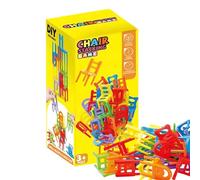 Générique Chairs Stacking Tower, Educational Fun Game, Interactive Balance Challenge, Colorful Party Activity, Kids Family Entertainment, Children Learning Set, Friends Group Game for Family Friends