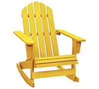 Générique Chaise à Bascule de Jardin Adirondack Bois de Sapin Jaune,Meubles,Mobilier de Jardin,Sièges de Jardin,Chaises de Jardin,9.1 kg,Jaune,315884