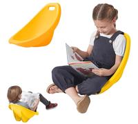 Générique Chaise à Bascule Scoop pour Salle de Classe, Chaise de Sol en Plastique pour Enfants, Chaise de Lecture avec Support Dorsal, siège de Classe Flexible, Chaise sensorielle à Bascule,Jaune