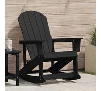 Générique Chaise berçante Adirondack Noire 73,5x92x90 cm HDPE,Chaises de Jardin,18.88KG-42006627