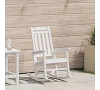 Générique Chaise Berçante de Jardin Blanche 70x92x107 cm HDPE,Chaises de Jardin,21.5KG-42006613