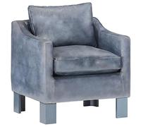 Générique Chaise Cabriolet Gris Cuir véritable,Fauteuils et chaises,Fauteuils-286957