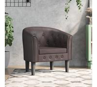 Générique Chaise Cabriolet Marron Similicuir,Meubles, Fauteuils et chaises, Fauteuils, Brun (Poids 10.75KG)