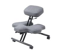 Générique Chaise de Bureau à Genoux, Coussin en Lin, Tabouret de Bureau, avec 4 roulettes et Hauteur réglable, for Une Posture et Une Circulation optimales des Jambes