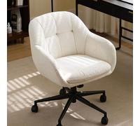 Générique Chaise de Bureau Confortable et réglable à Dossier croisé - Tabouret de Coiffeuse pivotant et élégant avec Fonction Bascule et accoudoirs pour la Maison, Le Bureau et Les espaces de Travail