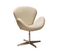 Générique Chaise De Bureau D'ordinateur Confortable, Chaise De Vanité en Cuir PU, avec Hauteur Réglable Et Pivot À 360 °, Remplissage en Éponge Haute Résilience, Capacité De 200 Kg(White)