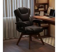 Générique Chaise De Bureau Pivotante, Chaise D'Ordinateur Ergonomique avec Pieds en Bois Massif Et Dossier RéGlable pour Bureau à Domicile, éTude Et Chambre