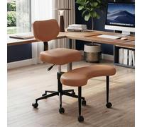 Générique Chaise De Méditation, Chaise De Bureau TDAH À Jambes Croisées avec roulettes, Siège Réglable en Hauteur avec Support Lombaire pour Les Employés De Bureau Sédentaires,Adultes Fidget Et Yoga