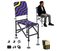 Générique Chaise De Pêche pour Adultes - Tabouret Pliant Extérieur à Hauteur Réglable | Accessoires de Siège de Voyage Ergonomiques Stables pour Randonnée Pique-Nique et Détente en Plein Air