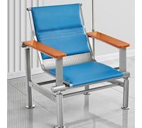 Générique Chaise de Réception Médicale de Salle d'attente Chaise de Perfusion en Acier de Phlébotomie avec Support de Poteau IV Dessin de Sang Siège Rembourré Doux (Blue)