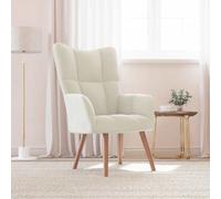 Générique Chaise de Relaxation Blanc crème Velours,Meubles,Fauteuils et chaises,Fauteuils,Crème,8.55 KG,328060