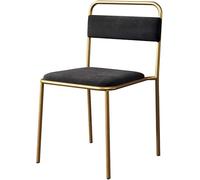 Générique Chaise de Salle à Manger en Velours Doux, Dossier en Fer forgé for café, Loisirs, Restaurant Occidental, Salon(Dark Green)