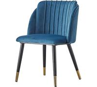 Générique Chaise de Salle à Manger en Velours Doux, Dossier, for la Maison, Nail Art, Maquillage, négociation, Balcon, terrasse, Pieds métal, Flanelle