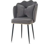 Générique Chaise de Salle à Manger en Velours Doux, Maquillage Nail Art, Dossier Princesse, Salle de Mariage, Balcon, réception, Salon(Gray)