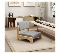 Générique Chaise de Sol avec Support Dorsal pour, Chaise Tatami en Bois, Chaise de méditation, avec Support Dorsal réglable, for Salon, Chambre à Coucher(/Orange B,Walnut)