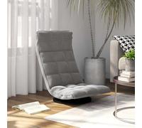 Générique Chaise de Sol Pivotante Gris Clair Velours | Cadre en Métal Stable, 5 Angles Réglables, Rotation 360°, Pliable, pour Jeux Vidéo et Lecture
