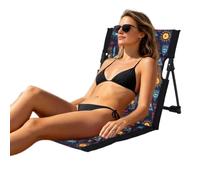 Générique Chaise de Sol Pliable Siège Confortable Rembourré Et Inclinable | Chaise Gaming De Sol Avec Dossier Pour Habitants d'Appartement, les Étudiants, le Salon, le Camping, la Plage, le Stade et