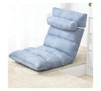 Générique Chaise de Sol Pliante 5 Positions avec Dossier, chaises de Jeu ergonomiques et Confortables pour Adultes et Enfants, Coussin de méditation et de Yoga Amovible (Bleu)