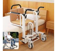 Générique Chaise de Transfert pour Patient avec Sièges Ouvrants et Fermant à 180°, Fauteuil de Soins à Levage Hydraulique, Fauteuil Roulant Chaise de Douche avec Accoudoirs