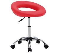 Générique Chaise de Travail roulante Rouge Similicuir,Meubles, Meubles de Bureau, Chaises de Bureau, Rouge (Poids 6.55KG)