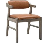 Générique Chaise en Bois Massif avec Dossier en polyuréthane et accoudoirs for café, Restaurant Occidental, hôtel, Salon de thé au Lait(Yellow,A)