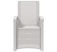 Générique Chaise Jardin Inclinable Blanc Polypropylene | Dossier 3 Positions, Resistance Intemperies, Legere, Facile Nettoyer, Pour Patio Balcon
