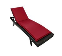 Générique (Chaise Non Incluse) Coussins de Remplacement imperméables pour Chaise Longue d'extérieur, avec Housse Amovible et Attaches réglables sécurisées