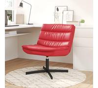 Générique Chaise Pivotante Rouge Faux Cuir Moyenne Pivotante,Fauteuils et chaises,12.6KG-42007343