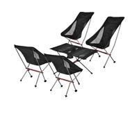 Générique Chaise Pliante d'extérieur, Table de Camping Touristique, Chaise Longue Plage for se détendre, mobilier Voyage Pliable for Pique-Nique(4 Person)