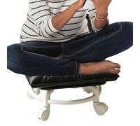 Générique Chaise Roulante avec Dossier Assise Mobile Épaisse Rembourrée | Tabouret De Pédicure Roulant Pour Maison Bureau Magasin Bibliothèque Studio Pédicure Nettoyage Domestique Organisation