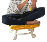 Générique Chaise Roulante avec Dossier Assise Rembourrée Robuste roulettes | Chaise basse roulante Pour Maison Bureau Magasin Bibliothèque Studio Pédicure Nettoyage Domestique Organisation