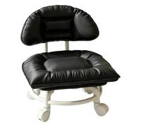 Générique Chaise Roulante avec Dossier Coussin épais en Cuir PU Robuste