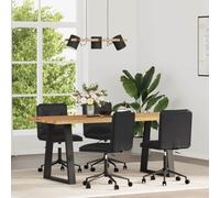 Générique Chaises à Manger Lot de 4 Noir Similicuir,Fauteuils et chaises,Chaises de cuisine-3315694