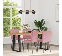 Générique Chaises à Manger Lot de 4 Rose Velours,Chaises de Cuisine,29.6KG-3315413