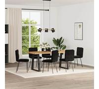 Générique Chaises à Manger Lot de 6 Noir Velours,Fauteuils et chaises,Chaises de cuisine-3315685