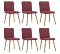 Générique Chaises à Manger Lot de 6 Rouge Bordeaux Tissu,Chaises de Cuisine,50.4KG-3315517