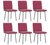 Générique Chaises à Manger Lot de 6 Rouge Bordeaux Velours,Chaises de Cuisine,44.4KG-3315531