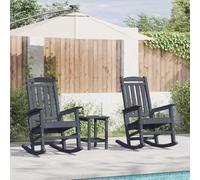 Générique Chaises Berçantes de Jardin 2 pcs Bleu Marine 70x92x107,5 cm HDPE,Chaises de Jardin,43KG-3335811