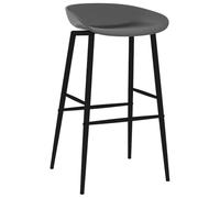 Générique Chaises De Bar Lot De 2 Gris | Siege ergonomique, Dossier bas integre, Pieds metalliques, Capacite 110 kg, Facile a assembler