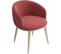 Générique Chaises de Cuisine, de Salle à Manger, for Chambre, hôtel, Dessert, Salon de thé, café, Balcon, Pieds en métal(Red)