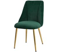 Générique Chaises de Cuisine et de Salle à Manger, Chaise de comptoir à Usage Domestique, Dossier en Flanelle for Loisirs, Maquillage, Nail Art, Banquet, négociation(Green,Gold Legs)