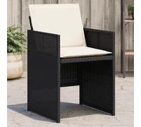 Générique Chaises de Jardin Lot de 4 avec Coussins Noir résine tressée,Chaises de Jardin,26.3KG-364932