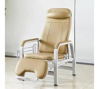 Générique Chaises de Réception Entièrement Inclinables Salle d'attente, Chaise de Perfusion Médicale avec Support de Poteau IV, Banc de Lobby Siège Rembourré Doux (Light Brown)