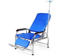 Générique Chaises de Réception Entièrement Inclinables Salle d'attente, Chaise de Perfusion Médicale avec Support de Poteau IV, Phlébotomie Banc de Lobby Siège Rembourré Doux