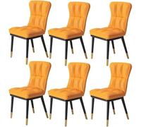 Générique Chaises de Salle à Manger en polyuréthane, Lot de 6, Dossier Haut, Coussins rembourrés pour Salle à Manger ou Bureau