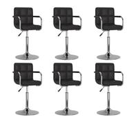 Générique Chaises pivotantes à Manger Lot de 6 Noir Similicuir,Chaises de Cuisine,42.45KG-3087897