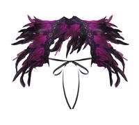 Générique Châle à plumes de Style gothique pour femmes accessoire de Costume défilé scène mascarade One Size