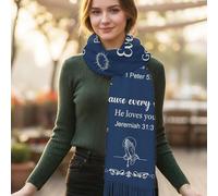 Générique Châle de Prière pour les Femmes Chrétiennes,70x180 cm Doux et Léger | Châle Chrétien - Doux et Respirant pour Mère, Prière, Noël, Église et Culte